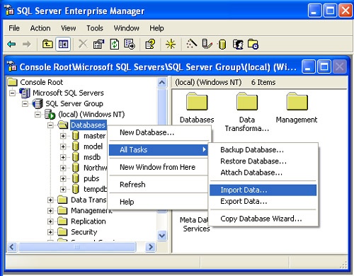 Migrating the Employee Database to SQL Server 2000