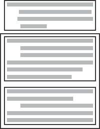 If the code is well organized into groups, boxes drawn around related sections don't overlap. They might be nested