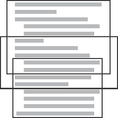 If the code is organized poorly, boxes drawn around related sections overlap