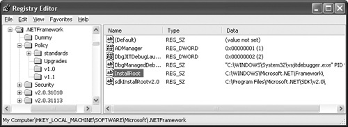 The InstallRoot registry value