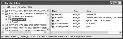 Registry entries that expose a managed type to COM