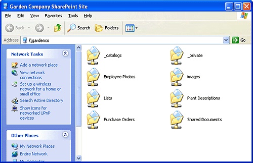 Using Web Folders to Access a Document Library