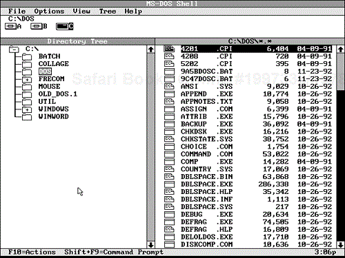 Viewing a single file list.