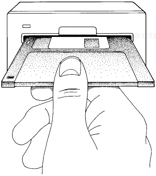 Insert the metal shutter on a 3 1/2-inch disk first.