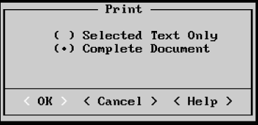 The Print dialog box appears every time you choose the Print command from the File menu.