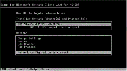 The Change Network Configuration screen allows you to make advanced changes to how your client accesses the network.