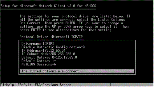 You must enter your TCP/IP address settings to use the TCP/IP protocol.