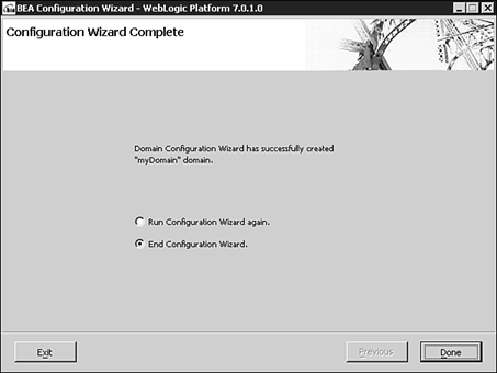 The Configuration Wizard Complete screen.