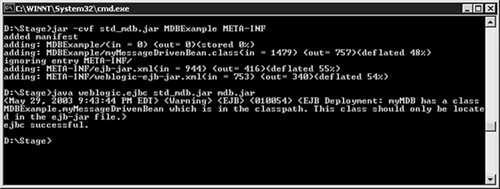 Packaging the MDB example for deployment.