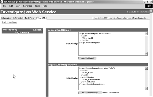 The Test XML page.