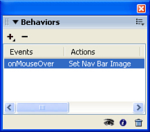 Select each slice and use the Behaviors panel to make sure the Set Nav Bar Image behavior is selected.