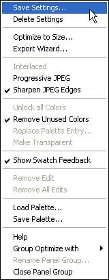 Create and save your own settings, using the Save Settings command in the Options menu.