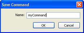 Use the Save As Command option to save your History panel options as a custom command.