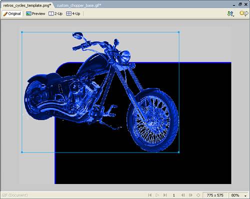 The motorcycle has been added to the template page.