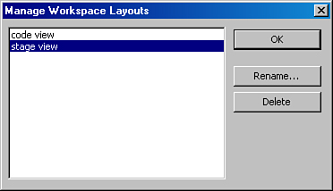 Manage Workspace Layouts interface.