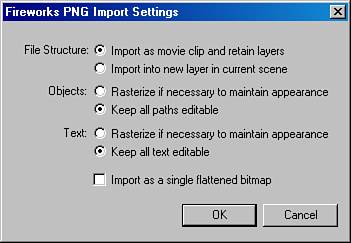 Import Settings dialog box.