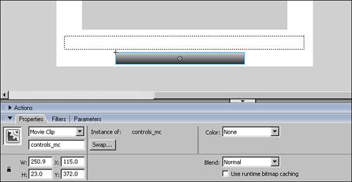 Give an instance name to the instance of the controls_mc symbol on the stage.