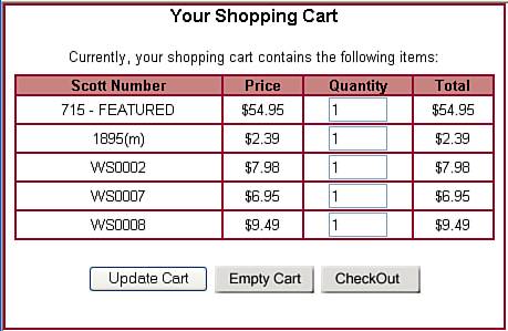 This form collects order information.