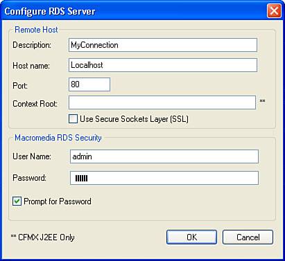 Enter the details for your RDS server.