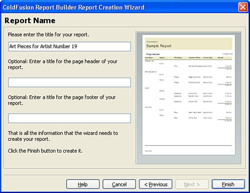 Customize the name of your report.