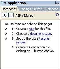 The Databases panel is where all connections are stored.