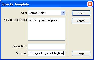 Save the new Dreamweaver template.