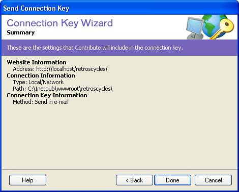 Review the encryption key settings.