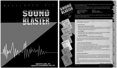 The Sound Blaster Developer Kit by Creative Labs included the libraries and drivers for multiple programming languages.