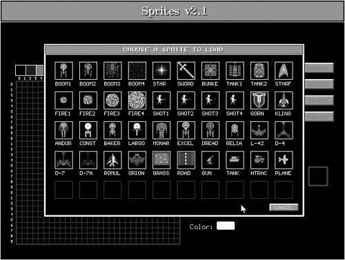 The Sprites graphic editor could load and save multiple sprites in a single SPR file.