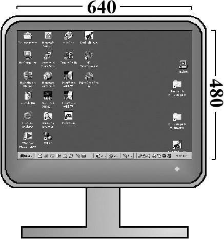 A typical monitor displays whatever it is sent by the video card.