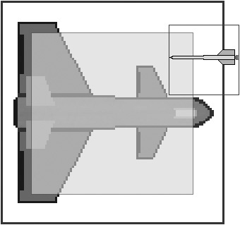 Sprite collision using bounding rectangles.