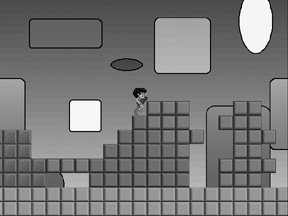 Platform games feature a character who walks and jumps.