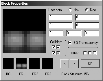 Changing the collision properties of the tile.