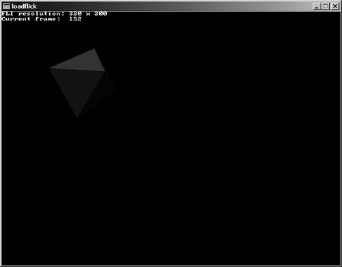 The LoadFlick program handles each frame of the FLI animation individually.