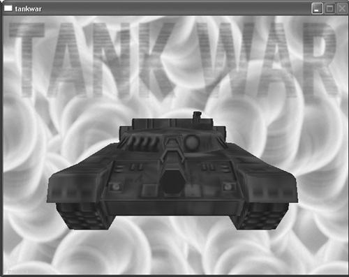 The title screen of Tank War.