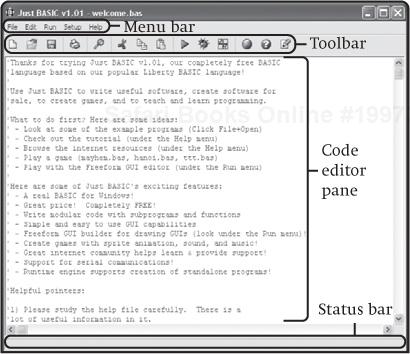 Just BASIC’s code editor window.