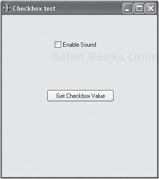 An example of a checkbox control.