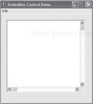 An example of the texteditor control in action.