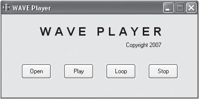 Using the playwave command to play wave files.