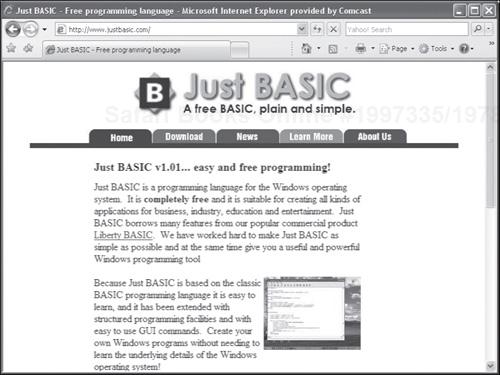 The Just BASIC website.