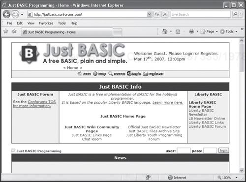 The Just BASIC forum.