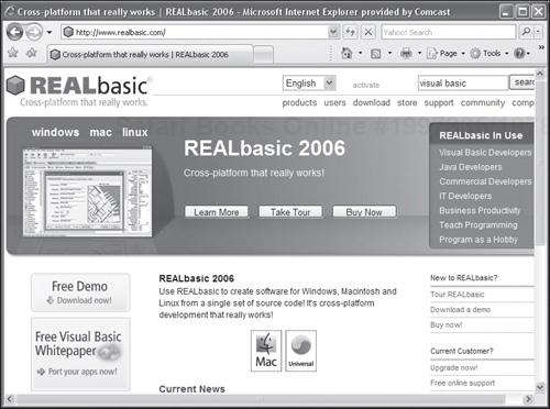 REALbasic supports cross-platform application development on Windows, Linux, and Mac OS X.