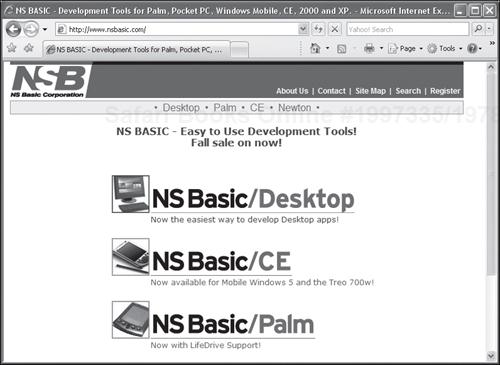 NS Basic supports Windows desktop application development as well as application development on Windows CE, Palm, and Newton devices.