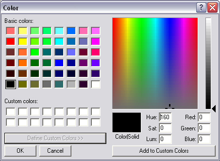 Color-picker dialog box.