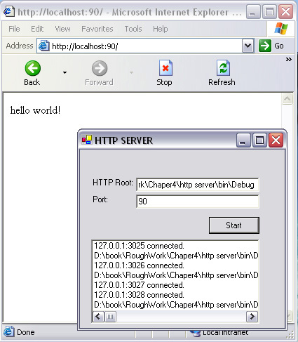 HTTP server application.