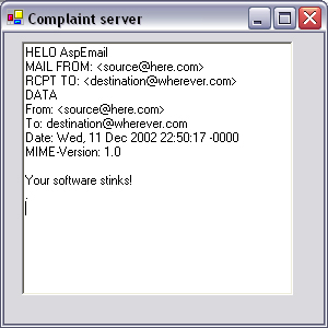 SMTP server application.