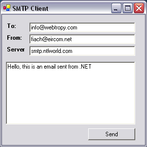 SMTP client application.