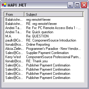 MAPI client application.