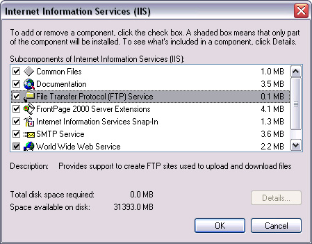 Windows: Add or remove components for IIS.