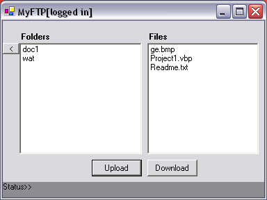 FTP client file-management dialog.